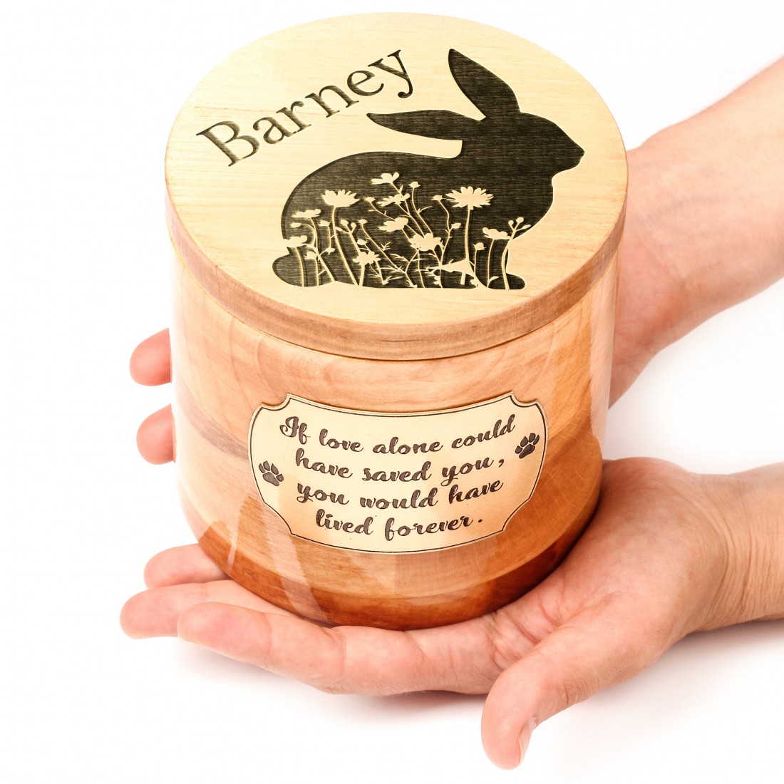 Pet Urns for Rabbits Pet parent gift Engraved wooden box Pet