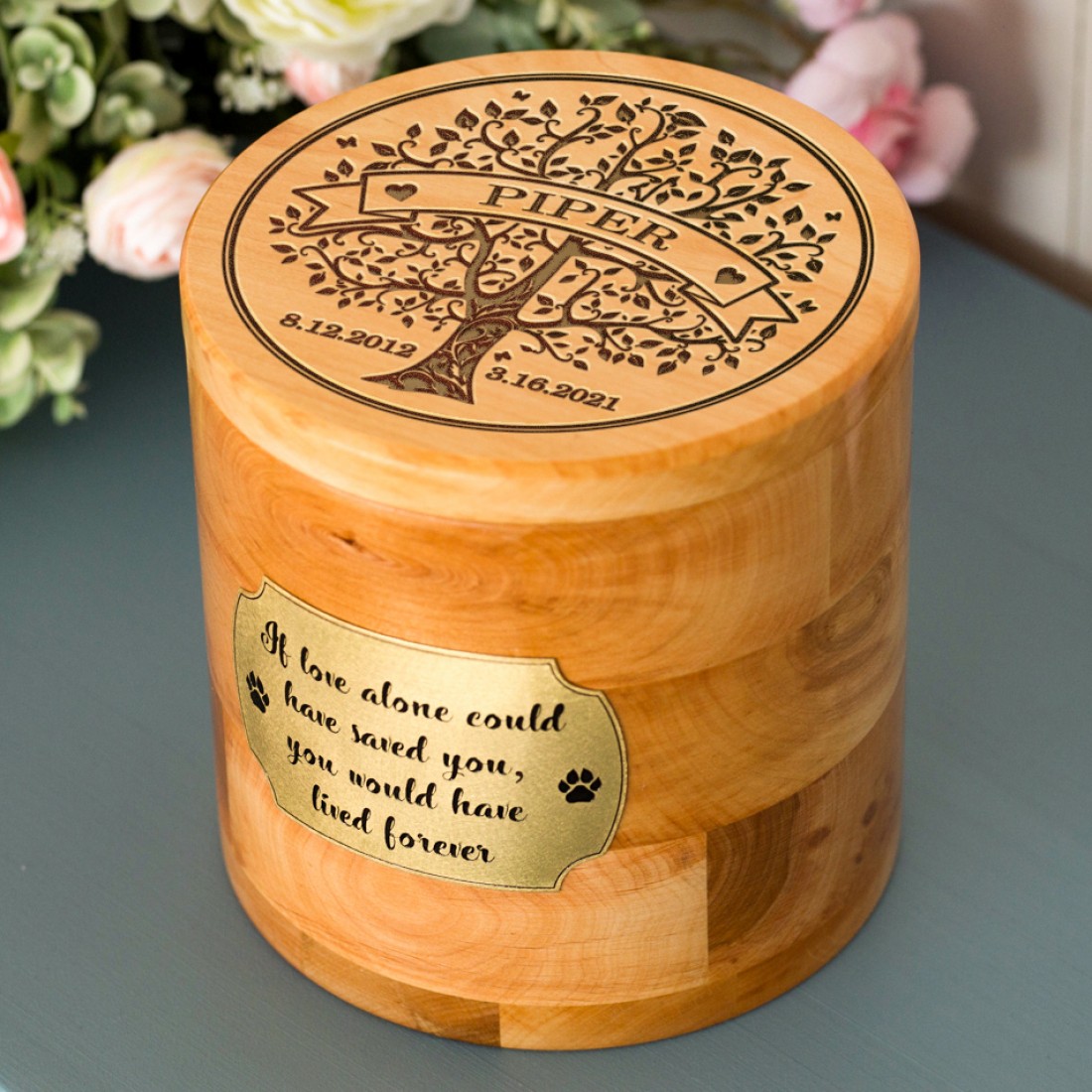 Pet Urns for Rabbits | Pet parent gift | Engraved wooden box | Pet ...